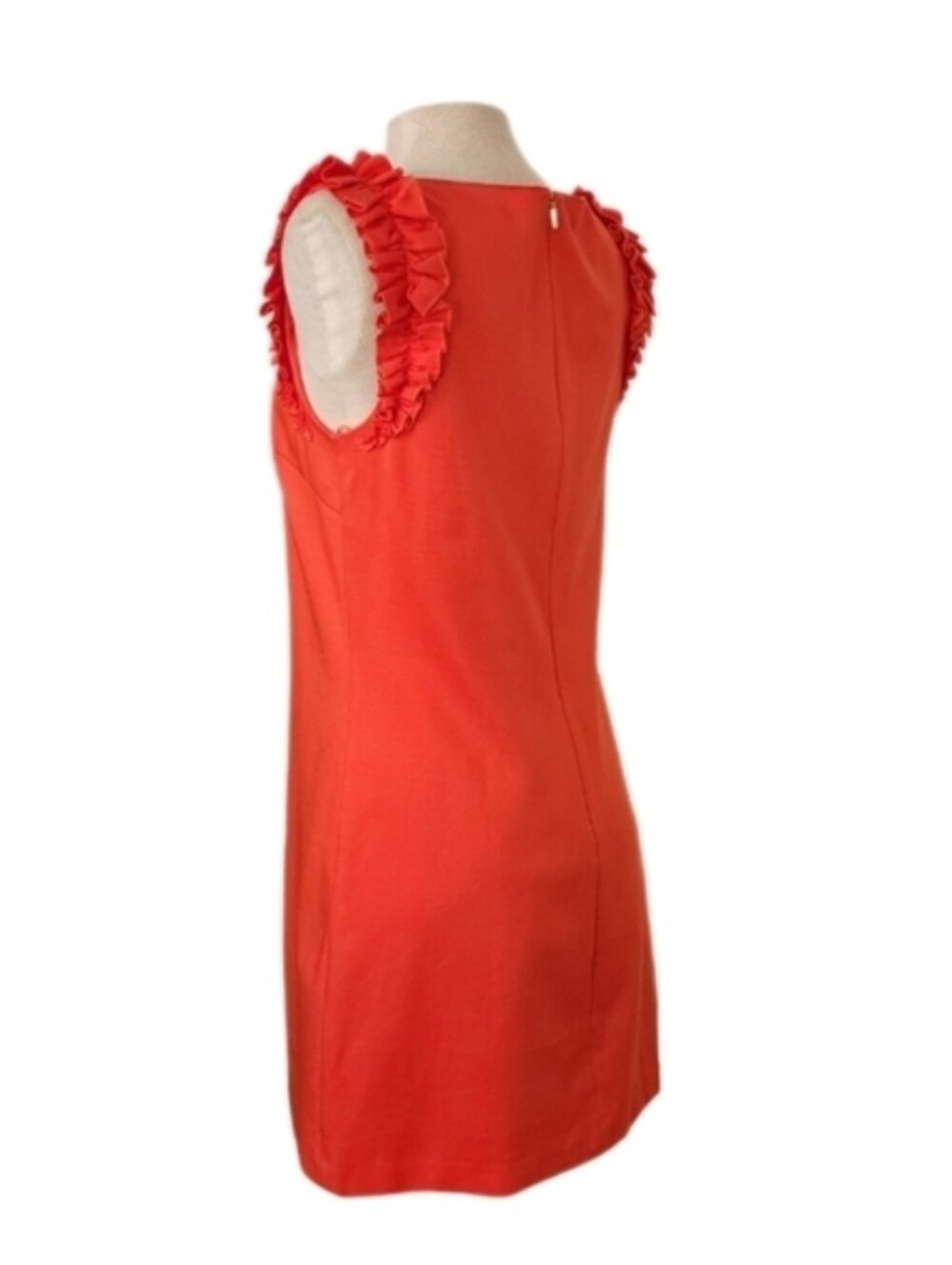 TRINA TURK Dress Sienna Tropical Ruffle Sleeveless Orange Size 4 - Picture 7 of 16